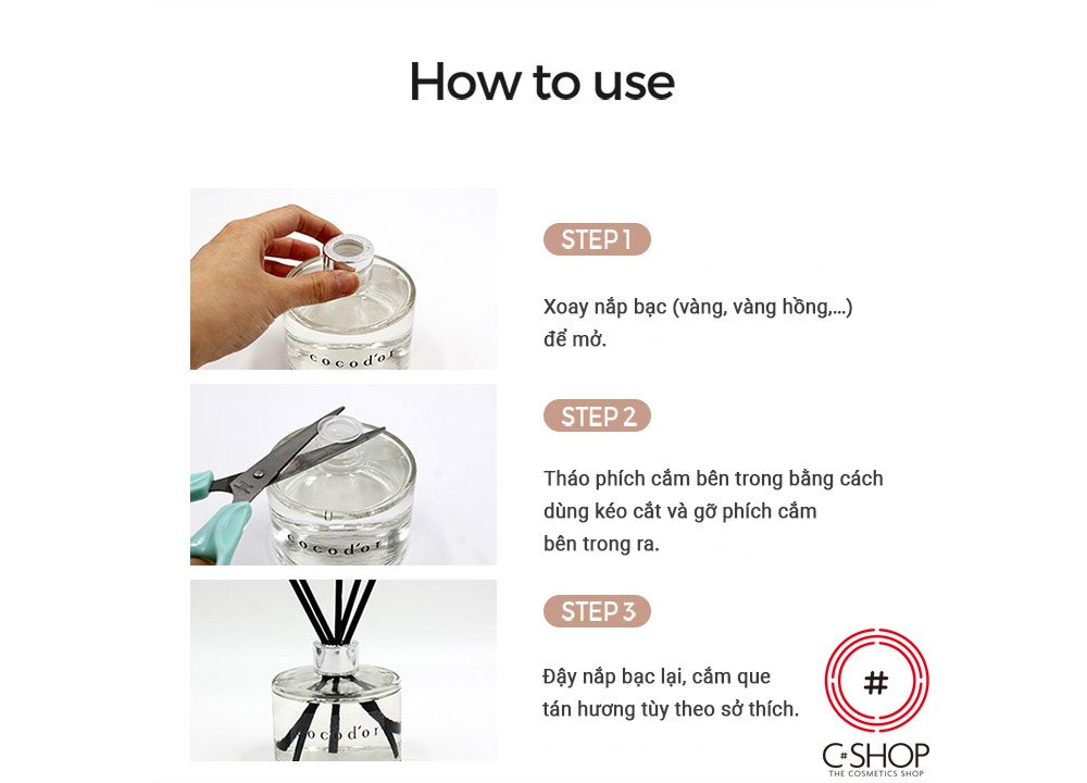 Tinh Dầu Tán Hương COCOD'OR Herbarium R Diffuser 200ml - APRIL FRESH